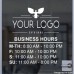 Open Hours with Logo Style 13